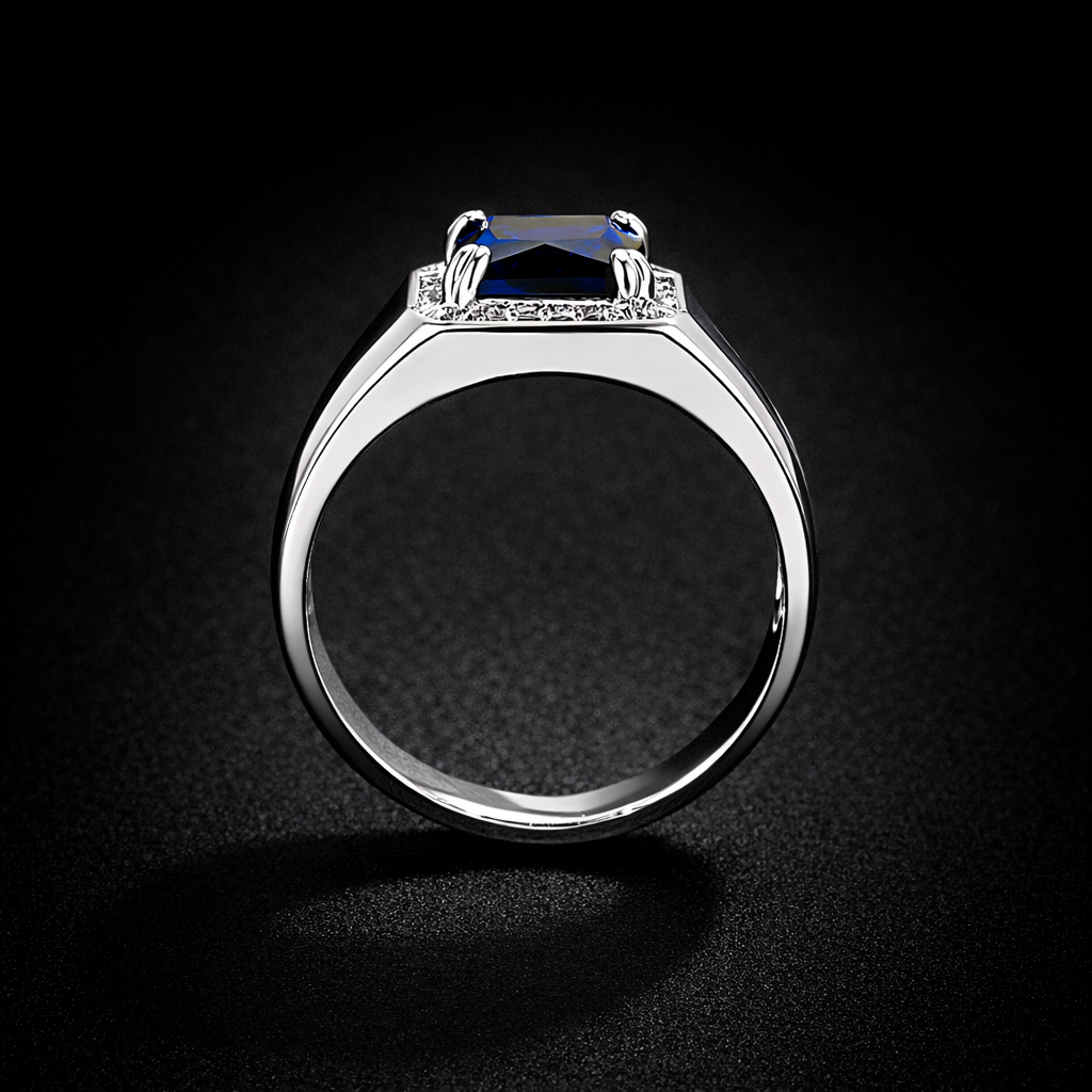 925 Sterling Silver Crystal Statement Ring