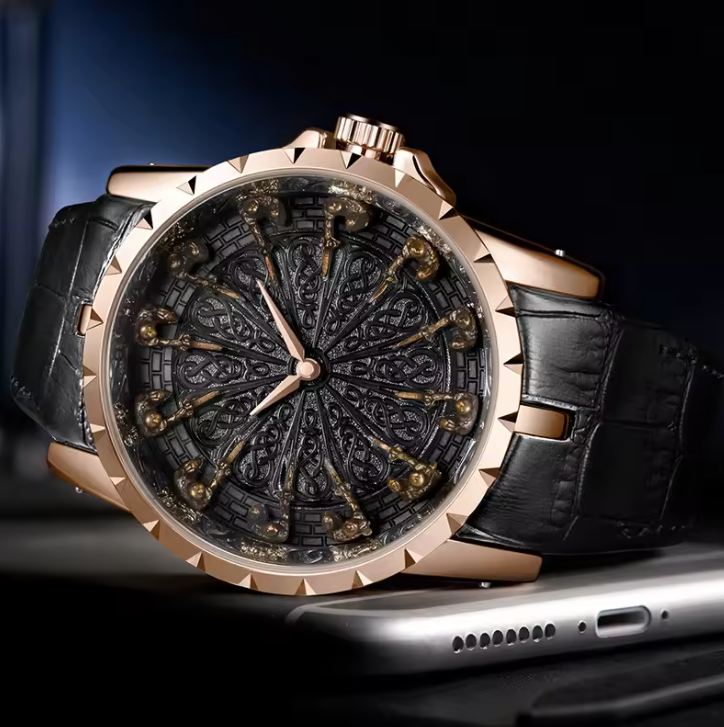 Stylish Men's "12 Knights" Quartz watch, water-resistant.