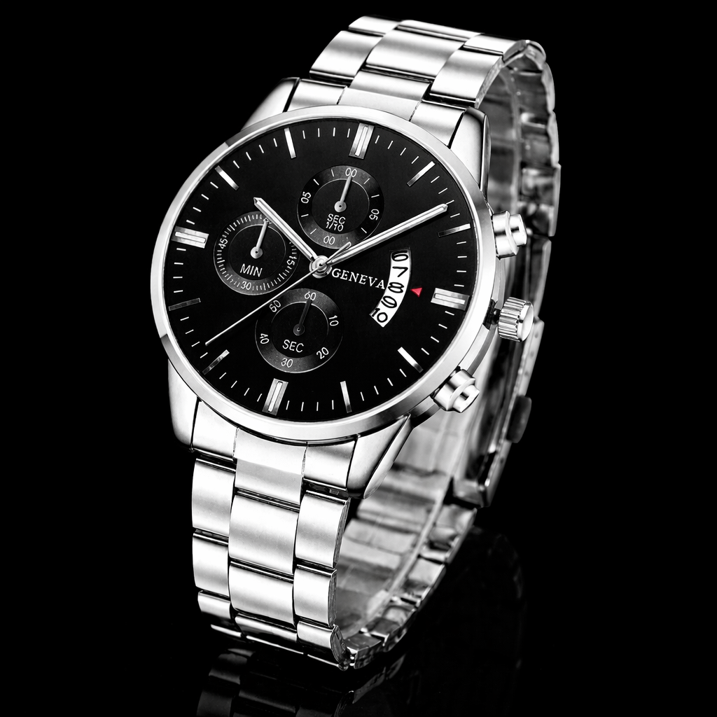 Geneva Quartz Men's Watch with Date